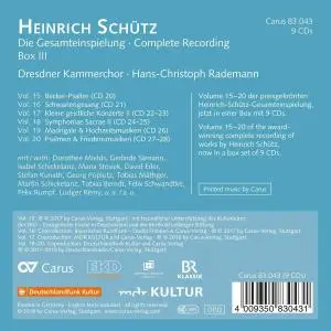Hans-Christoph Rademann, Dresdner Kammerchor - Heinrich Schütz: Complete Recording, Box III [9CDs+DVD] (2019)