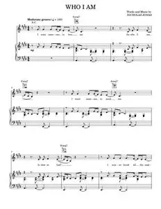 Who I Am - Nick Jonas, Nick Jonas & The Administration (Piano-Vocal-Guitar)