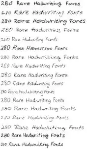 280 Very Rare Handwriting Fonts TTF
