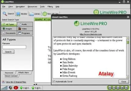 Portable LimeWire Pro 4.18.0 Beta