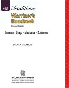 Warriner's Handbook (Grammar, Usage, Mechanics, Sentences) Teacher's Edition + Chapter Tests (Second Course/Grade 8)