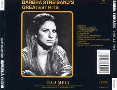 Barbra Streisand - Barbra Streisand's Greatest Hits (1970) [2004, Reissue]