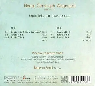 Piccolo Concerto Wien - Georg Christoph Wagenseil: Quartets for Low Strings (2013)