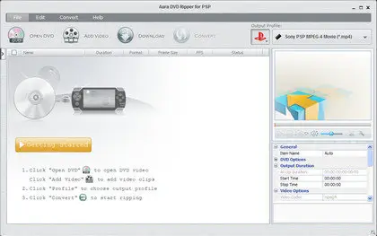 Aura DVD Ripper for PSP v1.3.0 Multilanguage 