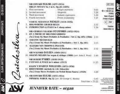 Jennifer Bate - British Organ Music: Elgar And His Contemporaries (1995)