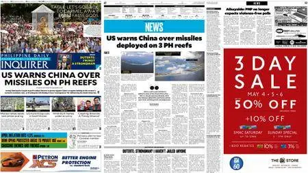 Philippine Daily Inquirer – May 05, 2018