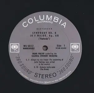 Bruno Walter/CSO - Beethoven: Symphony No.6 in F major, Op.68 "Pastorale" (1958) 24-Bit/96-kHz Vinyl Rip