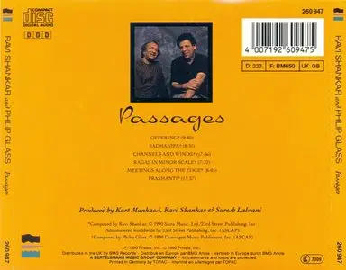 Ravi Shankar and Philip Glass - Passages (1990) {Private 260 297}