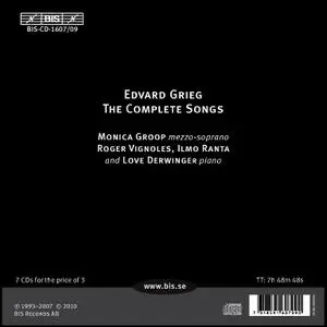 Edvard Grieg - The Complete Songs - Monica Groop (2010) {7CD Set, BIS-CD-1607/09 rec 1993-2007}