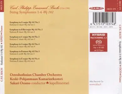 Sakari Oramo, Ostrobothnian Chamber Orchestra - Carl Philipp Emanuel Bach: Hamburger Sinfonien Wq 182 (2014)