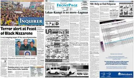 Philippine Daily Inquirer – January 09, 2012