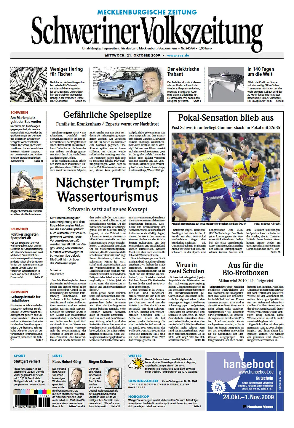 Schweriner Volkszeitung 21.10.2009