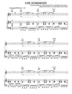 Use somebody - Kings of Leon (Piano-Vocal-Guitar)