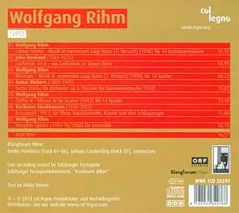 Klangforum Wien - Wolfgang Rihm: Kontinent Rihm (2012) {Col Legno}