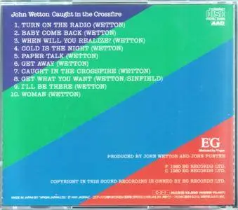 John Wetton - Caught In The Crossfire (1980) {1990, Japan 1st Press}