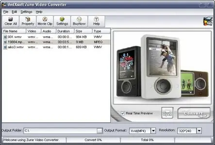 DvdXsoft Zune Video Converter 1.36