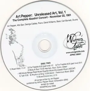 Art Pepper - Unreleased Art, Vol. 1: The Complete Abashiri Concert - November 22, 1981 (2006)
