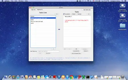 GTasks v1.3 Mac OS X