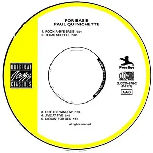 Paul Quinichette - For Basie (1957) {Prestige 1998}
