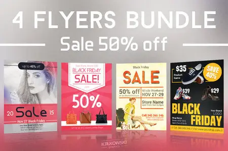 CreativeMarket - Black Friday Sales Flyers Bundle II