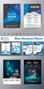 Vectors - Blue Business Flyers