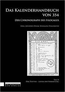 DAS KALENDERHANDBUCH VON 354. Der Chronograph des Filocalus