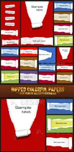 Ripped Colorful Papers