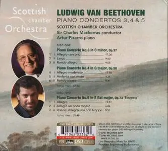 Artur Pizarro, Scottish Chamber Orchestra, Sir Charles Mackerras - Beethoven: Piano Concertos Nos. 3, 4 & 5 (2009)