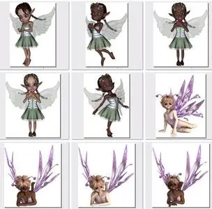 Photoshop's Templates (No layers included) - Faerie: Set 3