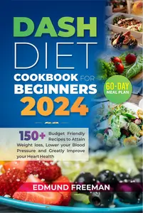 DASH DIET COOKBOOK FOR BEGINNERS 2024: 150+ Budget Friendly Recipes to Attain Weight Loss, Lower Your Blood Pressure