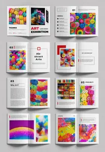 Art Exhibition Lookbook Layout Design Template 761170013