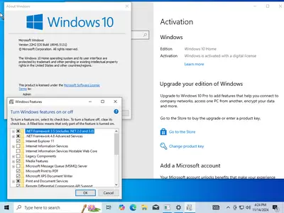 Windows 10 22H2 build 19045.5131 AIO 15in1 (x64) Preactivated November 2024