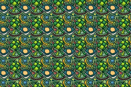 EE - Eid Al-Fitr Islamic Seamless Pattern 4H43NDC