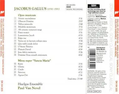 Paul Van Nevel, Huelgas Ensemble - Jacobus Gallus: Opus Musicum, Missa super "Santa Maria" (1994)