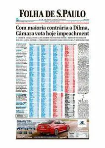 Folha de São Paulo - 17 de abril de 2016 - Domingo