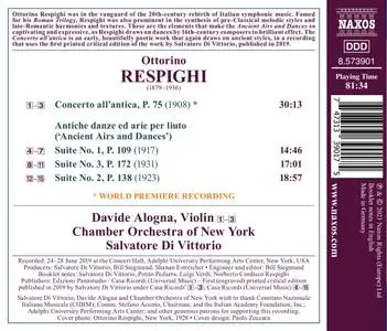 Ottorino Respighi - Concerto all'antica, Ancient Airs & Dances Suites Nos. 1-3 (2021) {Naxos NX3901, Salvatore Di Vittorio}