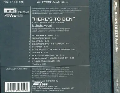 Jacintha - Here's To Ben (1998) [JVC XRCD} [Repost]