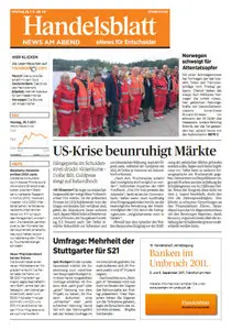 Handelsblatt News am Abend vom 25.07.2011