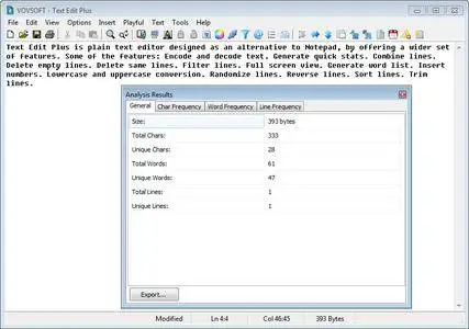 VovSoft Text Edit Plus 4.6