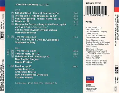 Herbert Blomstedt, Claudio Abbado, Stephen Cleobury, Simon Preston - Johannes Brahms: Choral Works (1997)