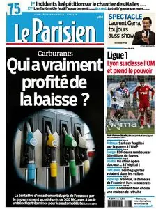 Le Parisien + Cahier Paris du Jeudi 29 Novembre 2012