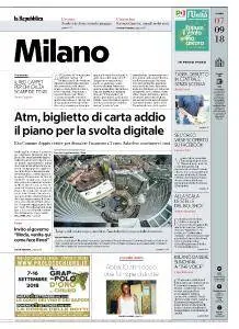 la Repubblica Milano - 7 Settembre 2018