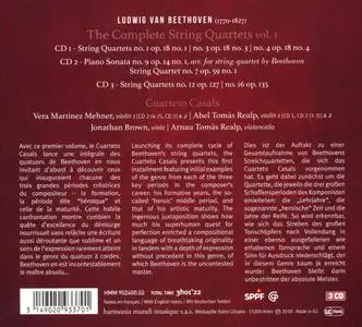 Cuarteto Casals - Inventions: Beethoven - Complete String Quartets, Vol. 1 (2018)