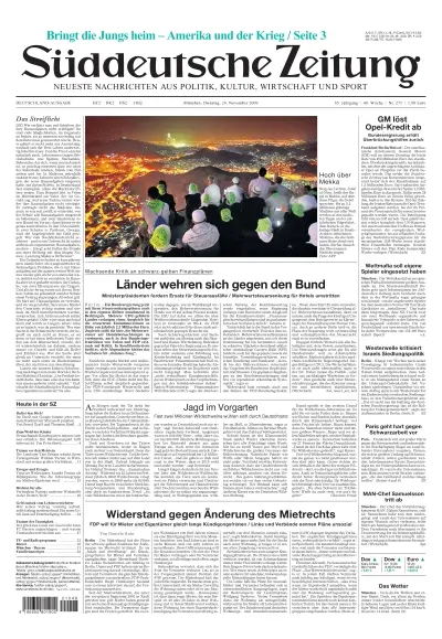 Sueddeutsche Zeitung vom 24.11.2009