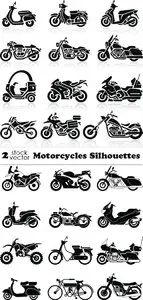 Vectors - Motorcycles Silhouettes