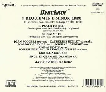 Matthew Best, English Chamber Orchestra, Corydon Singers - Bruckner: Requiem in D minor (1987)
