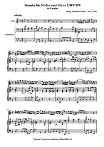 HandelGF - Sonata for Violin and Piano HWV 370