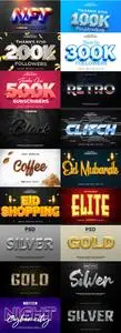 19 3d Editable PSD Text Effects Bundle