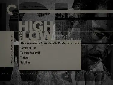 HIGH AND LOW (1963) - (The Criterion Collection - #24) [2 DVD9] [2008]