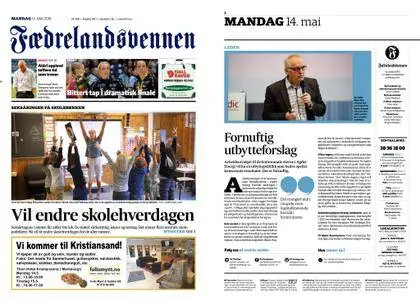 Fædrelandsvennen – 14. mai 2018